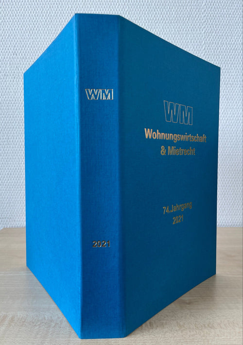 Einbanddecke für Fachzeitschrift Wohnungswirtschaft und Mietrecht