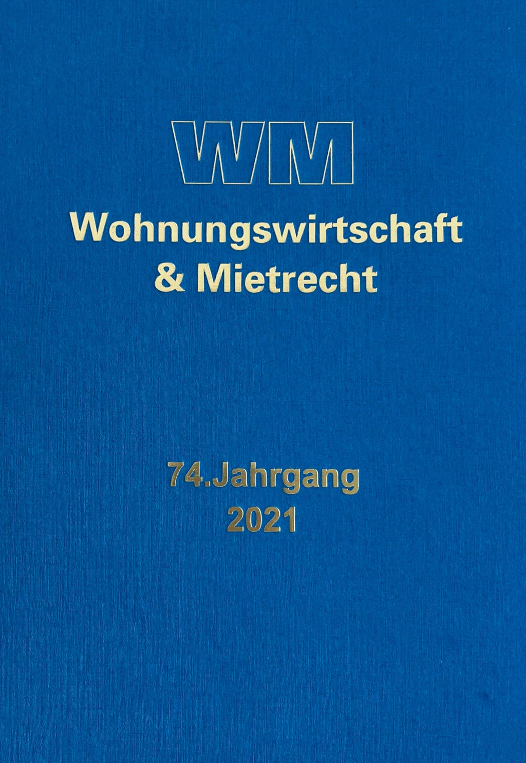 Einbanddecke für Fachzeitschrift Wohnungswirtschaft und Mietrecht