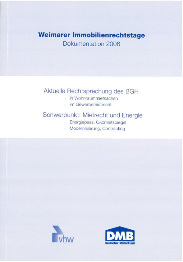 Weimarer Immobilienrechtstage Dokumentation
