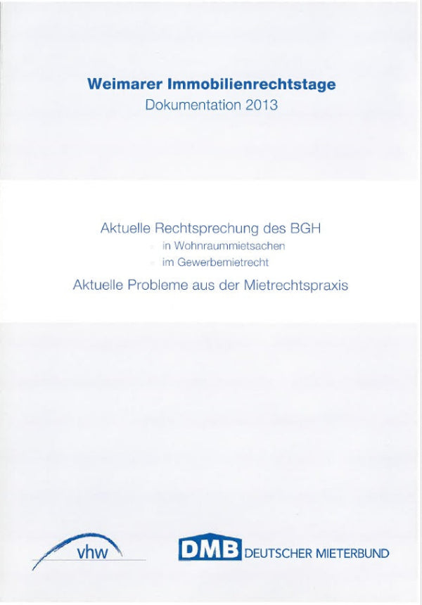 Weimarer Immobilienrechtstage Dokumentation