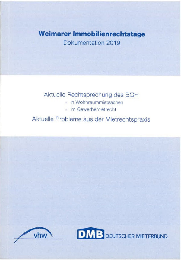 Weimarer Immobilienrechtstage Dokumentation