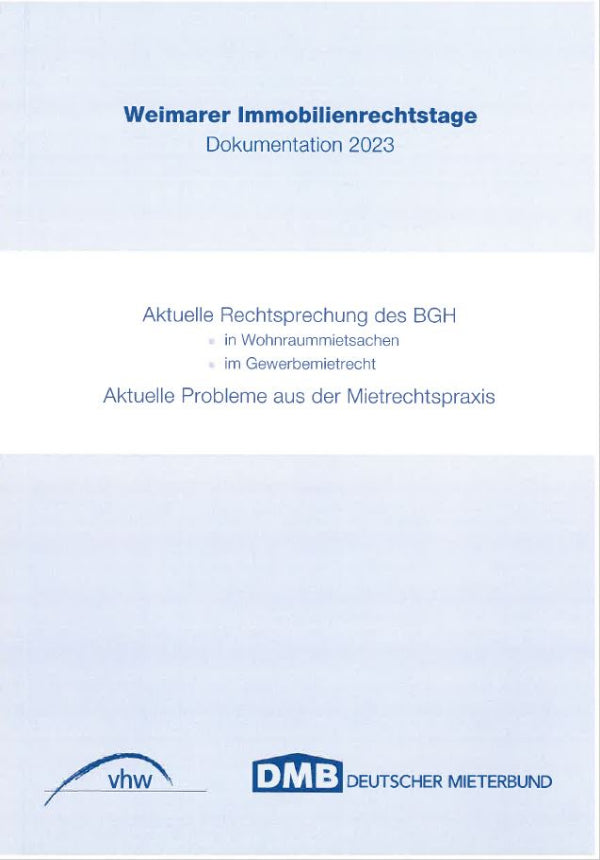 Weimarer Immobilienrechtstage Dokumentation