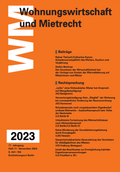Wohnungswirtschaft und Mietrecht Einzelhefte 2023