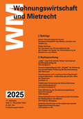 Wohnungswirtschaft und Mietrecht Einzelhefte 2025